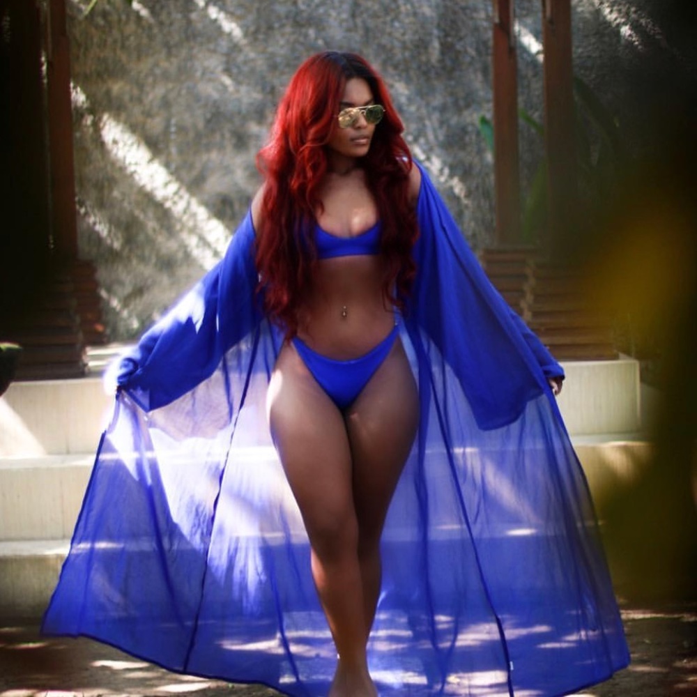 Royal Blue Floor length coverup